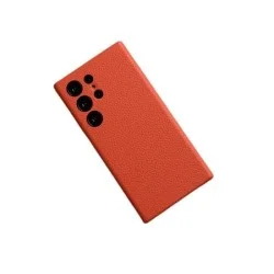 Melkco Origin Series Premium Leather Regal Snap Magsafe Cover For Samsung  S24 Ultra  - Orange